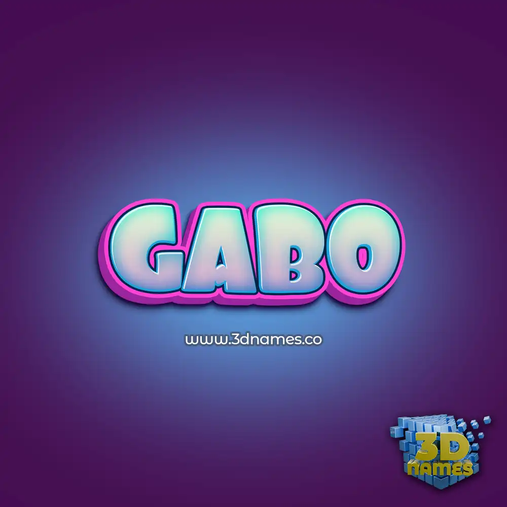 gabo in Phat Purple style - 3D name wallpaper