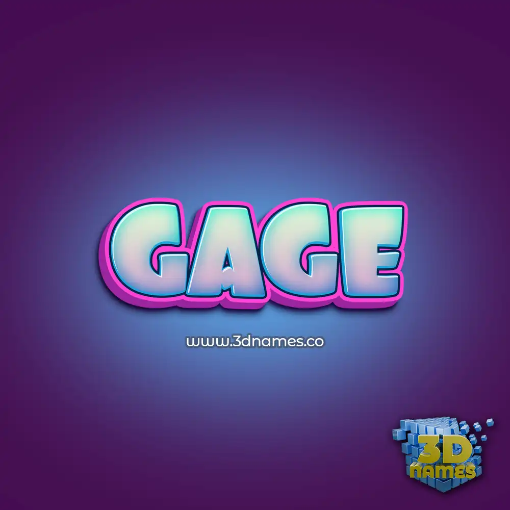 gage in Phat Purple style - 3D name wallpaper
