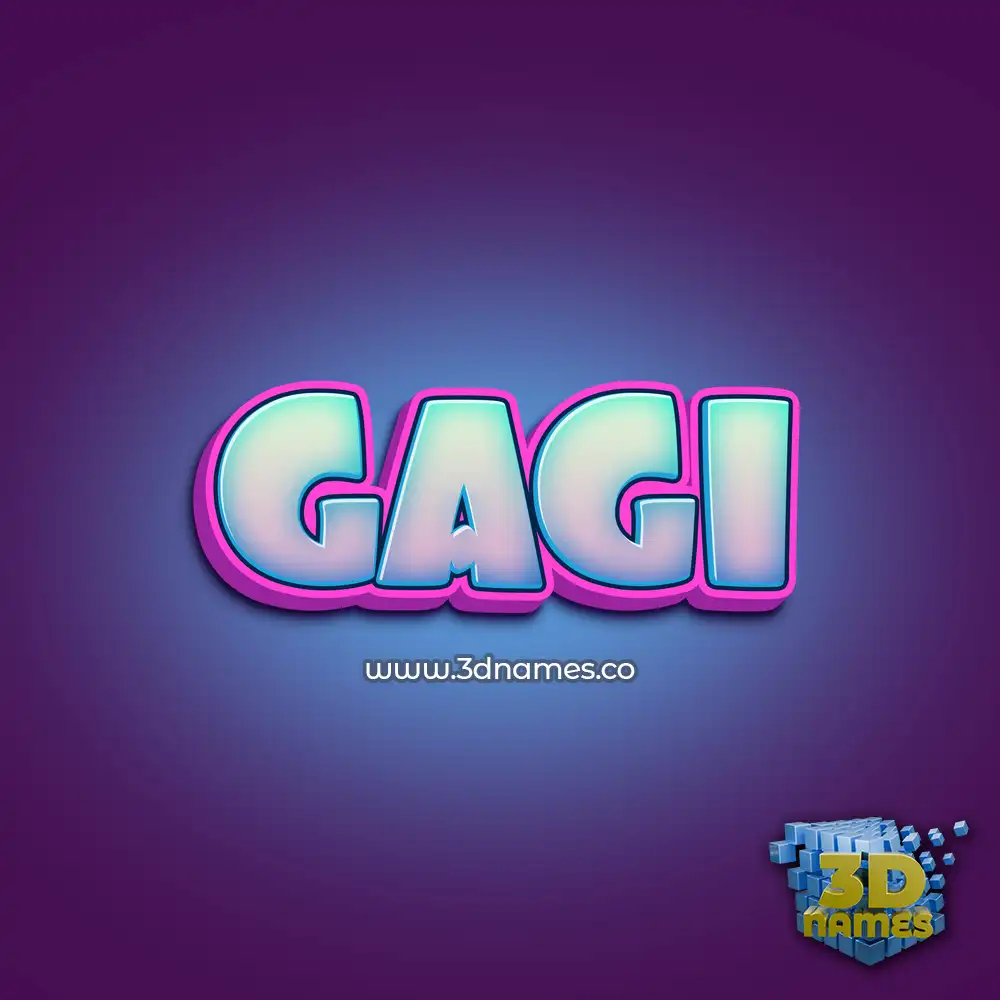 gagi in Phat Purple style - 3D name wallpaper