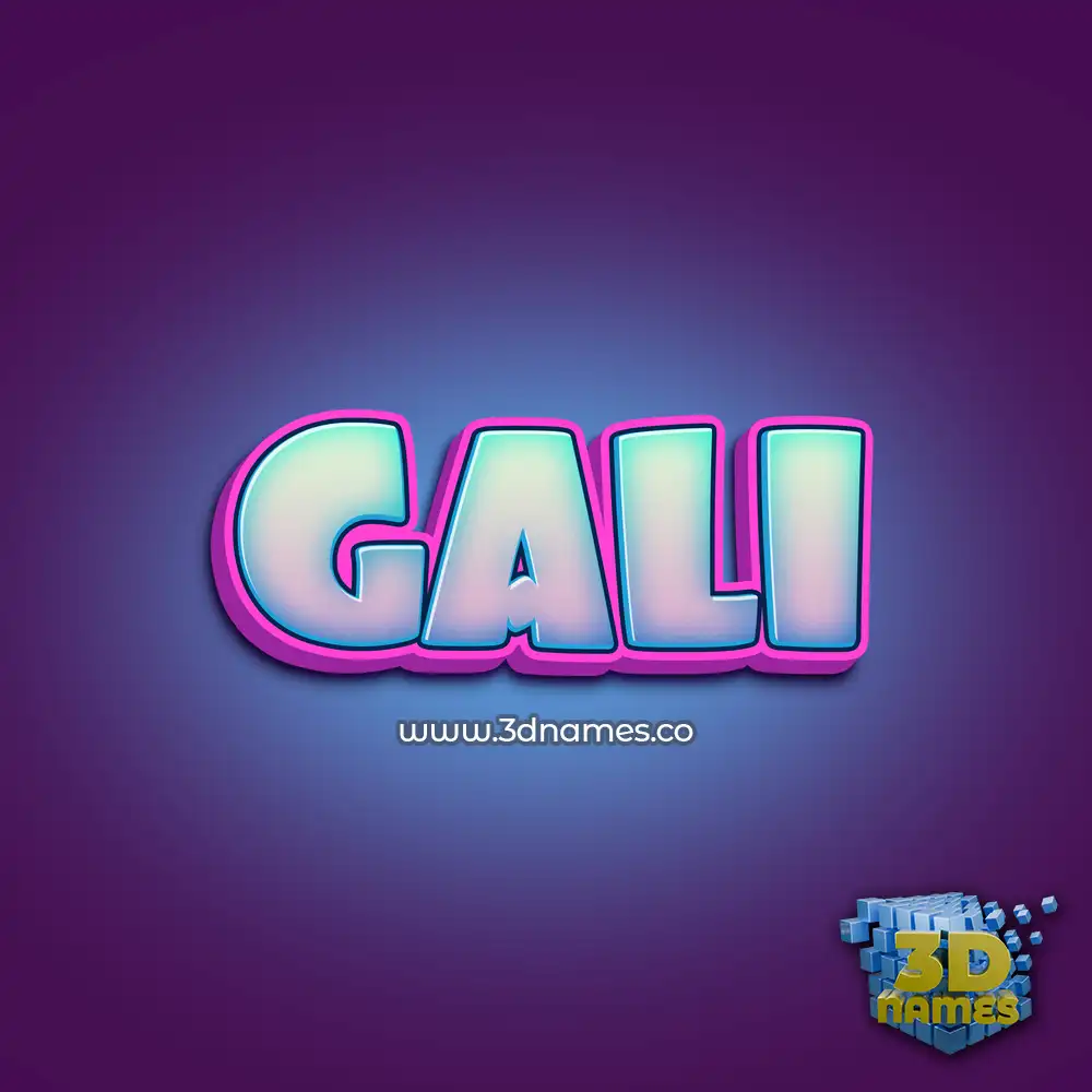 gali in Phat Purple style - 3D name wallpaper