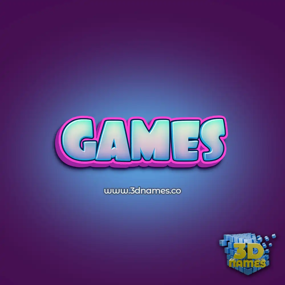 games in Phat Purple style - 3D name wallpaper