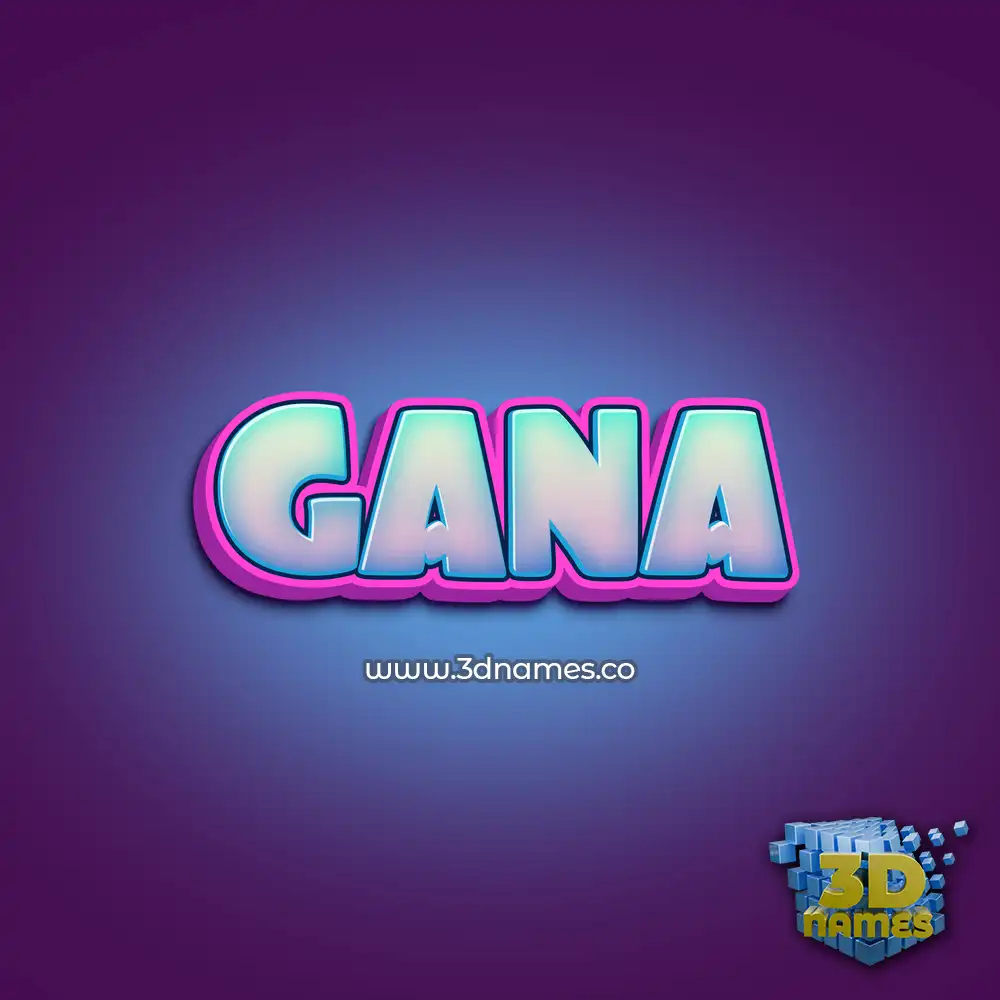 gana in Phat Purple style - 3D name wallpaper