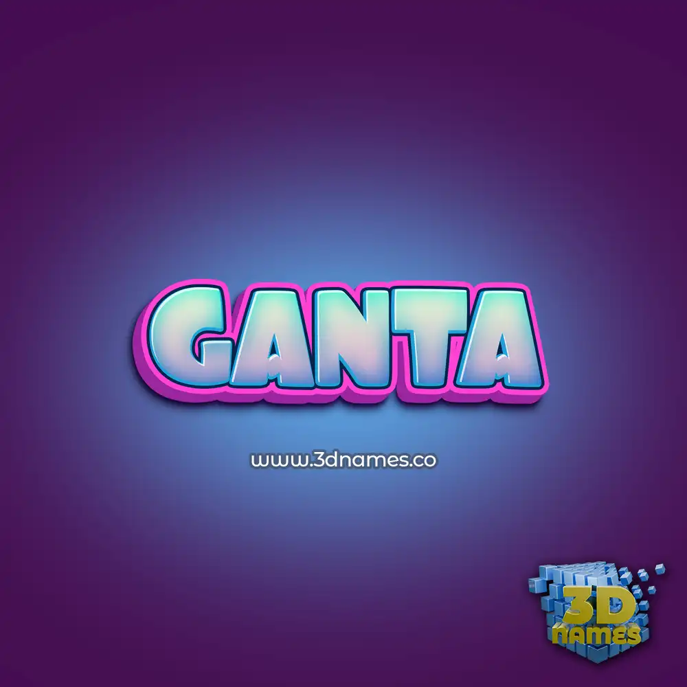 ganta in Phat Purple style - 3D name wallpaper