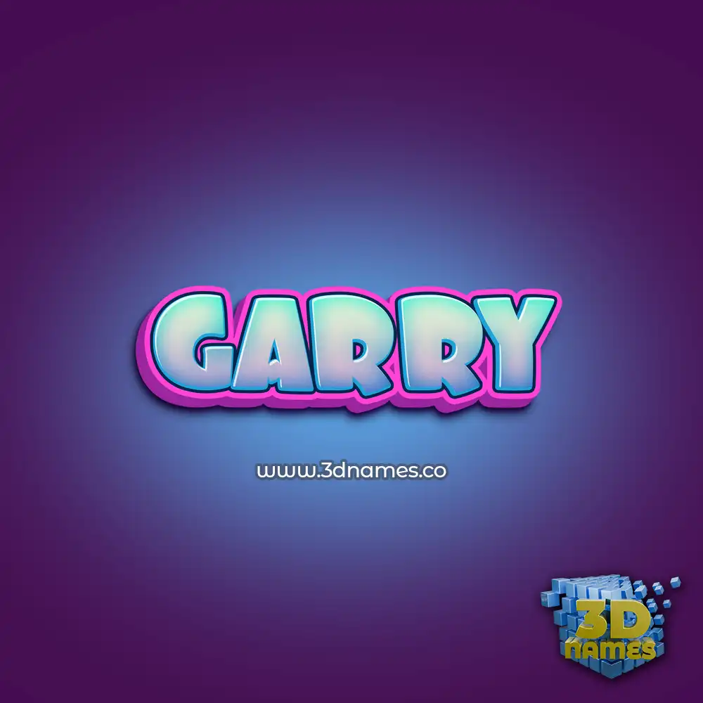 garry in Phat Purple style - 3D name wallpaper