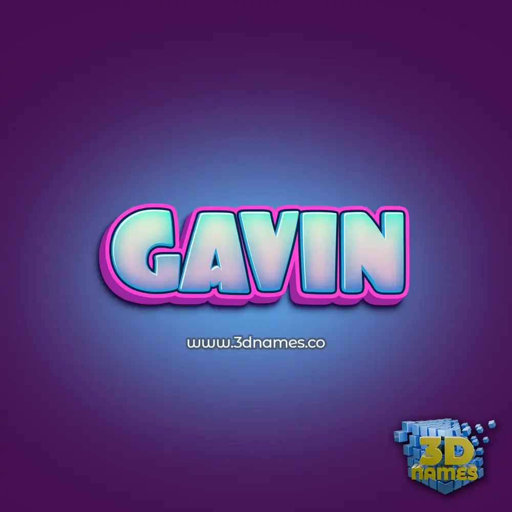 gavin in Phat Purple style - 3D name wallpaper