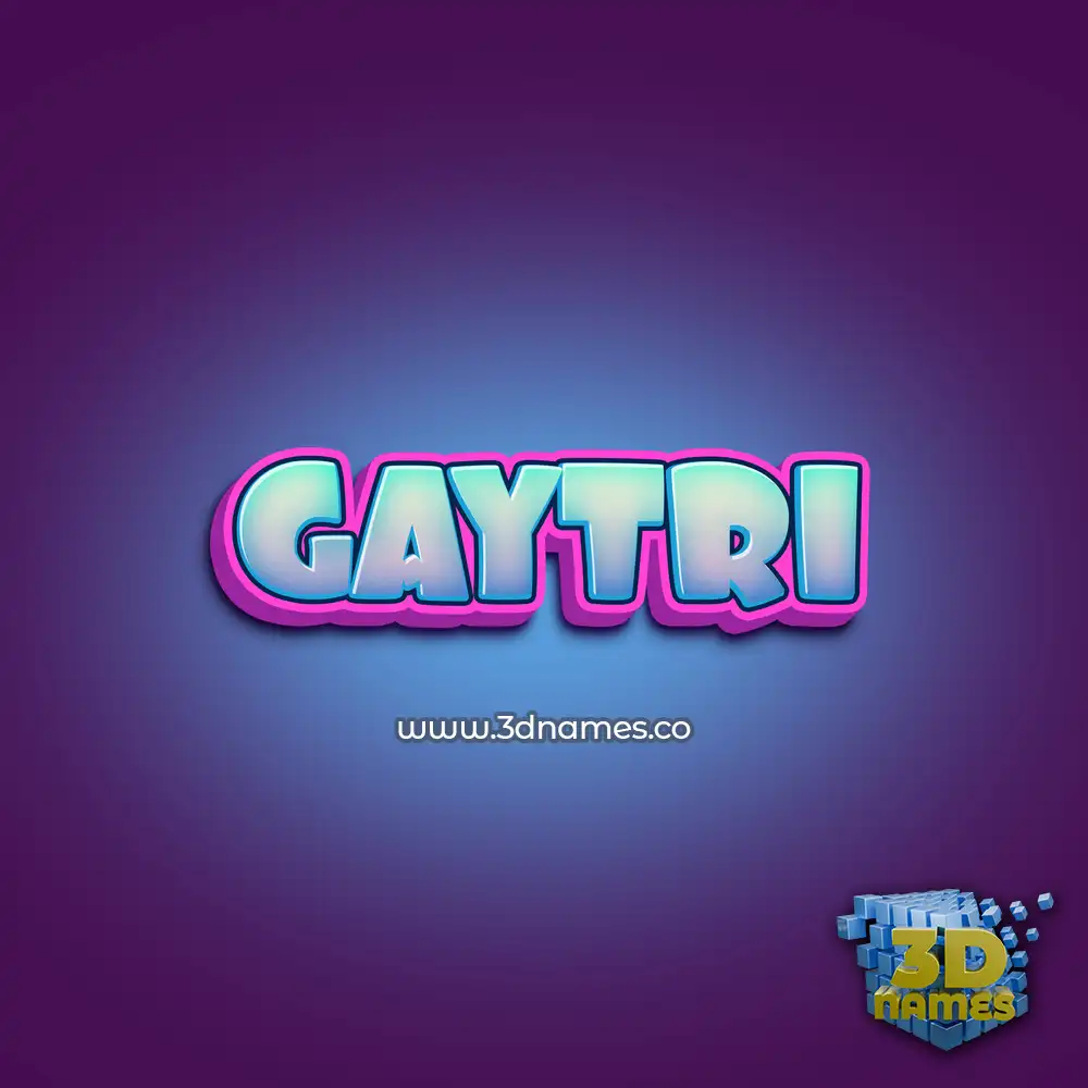 gaytri in Phat Purple style - 3D name wallpaper