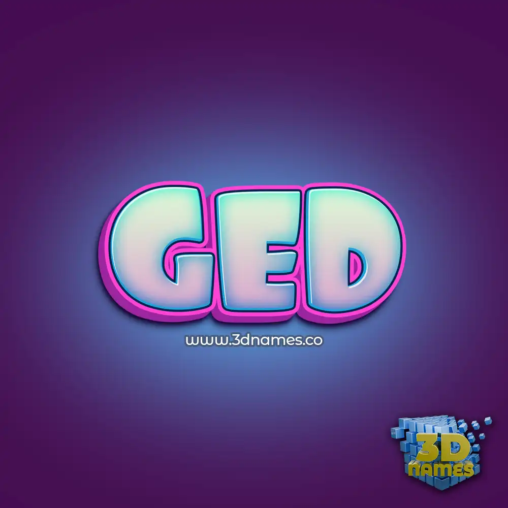 ged in Phat Purple style - 3D name wallpaper