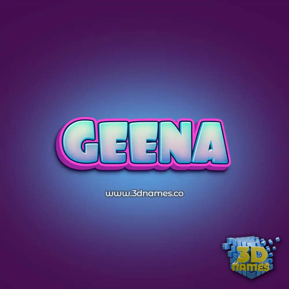 geena in Phat Purple style - 3D name wallpaper
