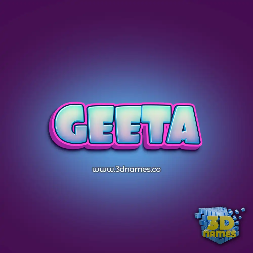 geeta in Phat Purple style - 3D name wallpaper