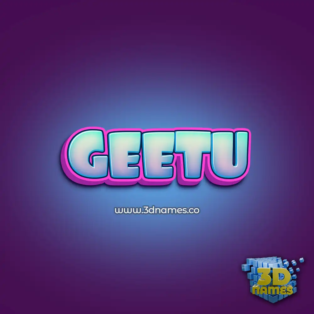 geetu in Phat Purple style - 3D name wallpaper