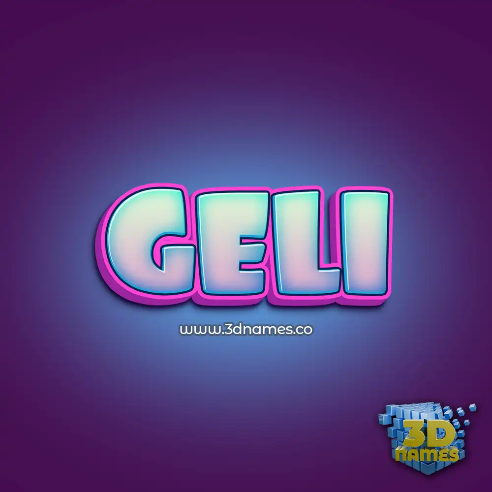 geli in Phat Purple style - 3D name wallpaper
