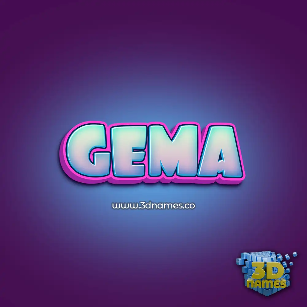 gema in Phat Purple style - 3D name wallpaper
