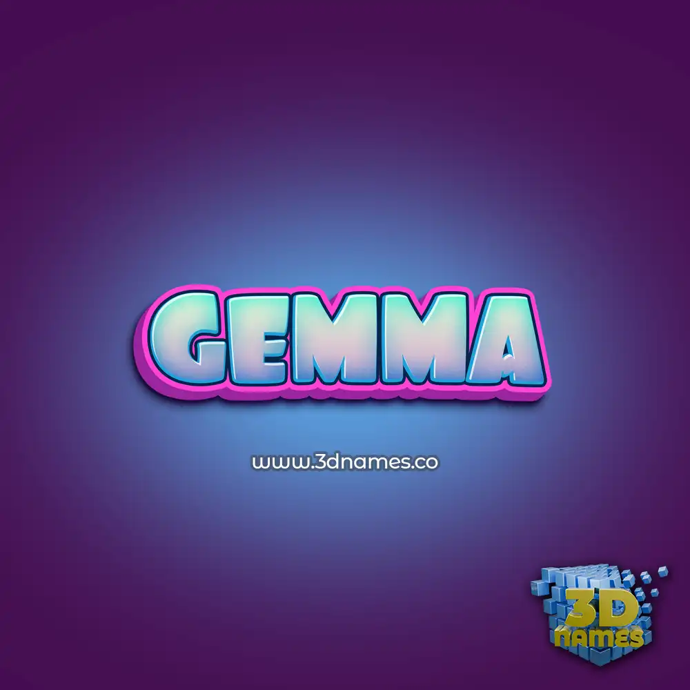 gemma in Phat Purple style - 3D name wallpaper