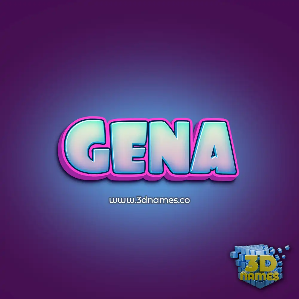 gena in Phat Purple style - 3D name wallpaper