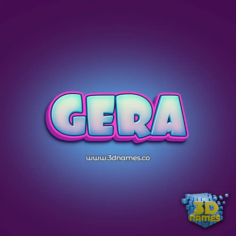gera in Phat Purple style - 3D name wallpaper