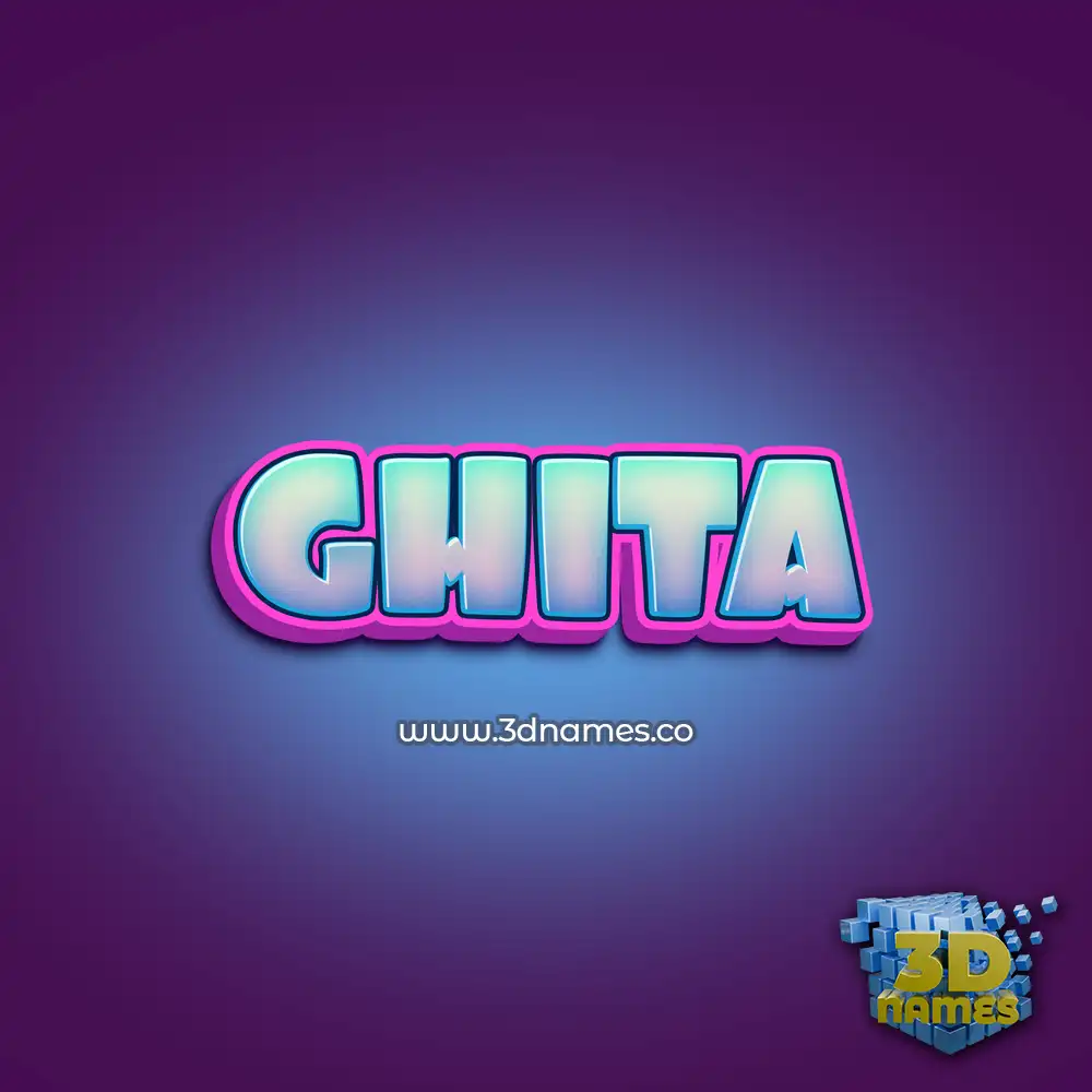 ghita in Phat Purple style - 3D name wallpaper
