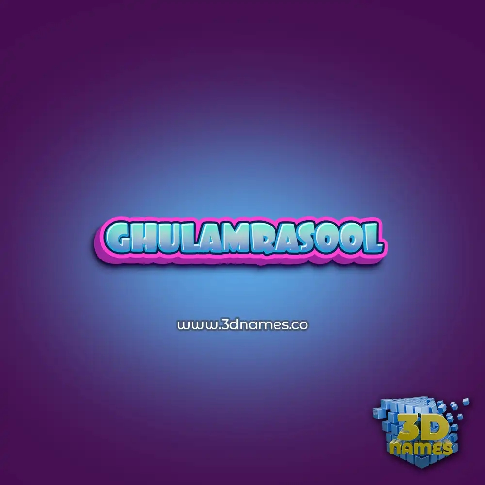 ghulamrasool in Phat Purple style - 3D name wallpaper