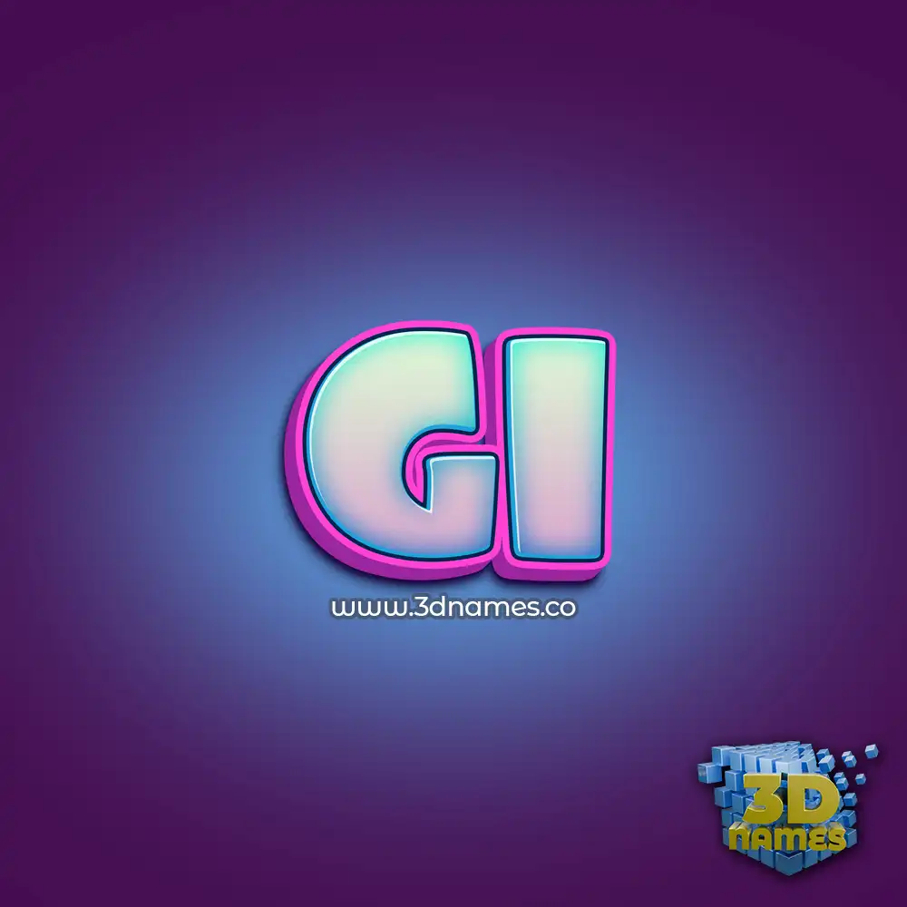 gi in Phat Purple style - 3D name wallpaper