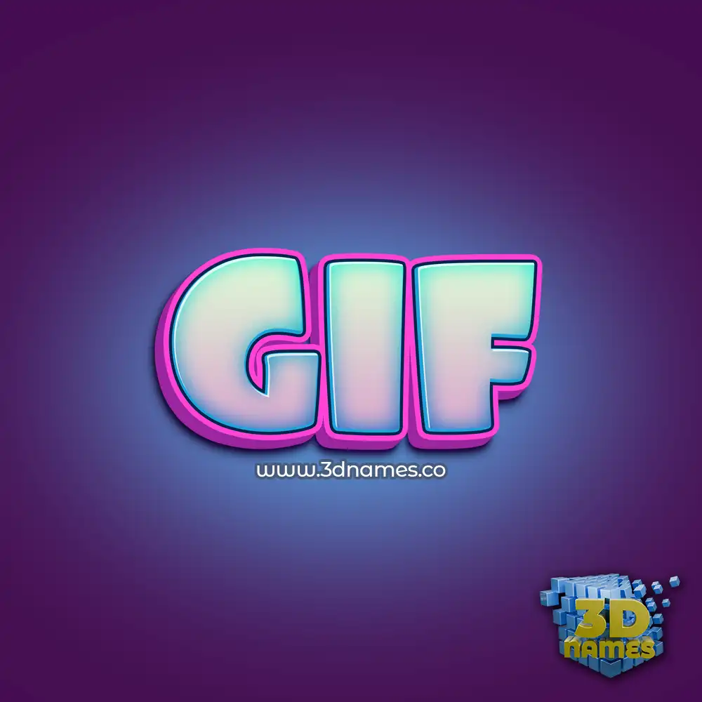 gif in Phat Purple style - 3D name wallpaper