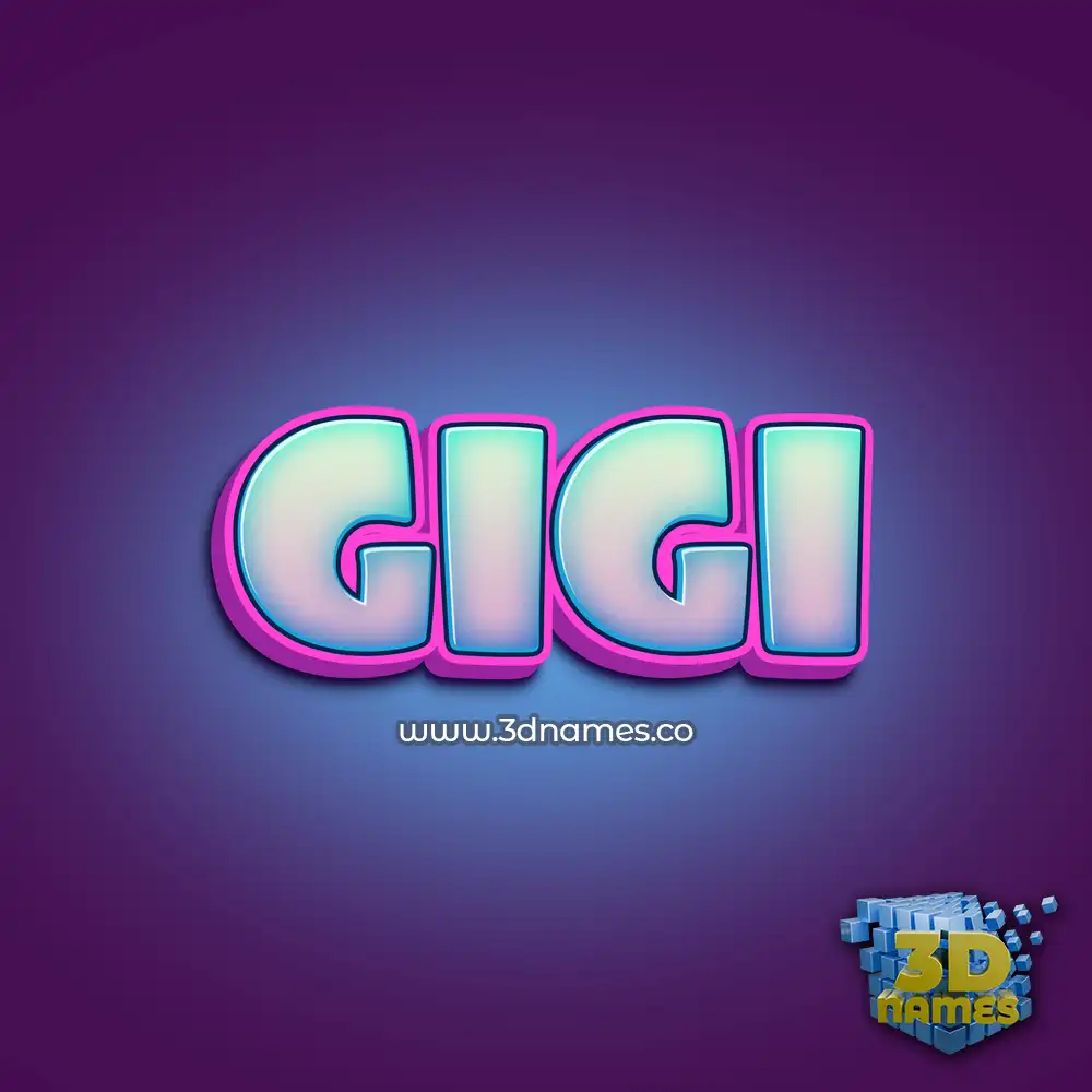 gigi in Phat Purple style - 3D name wallpaper