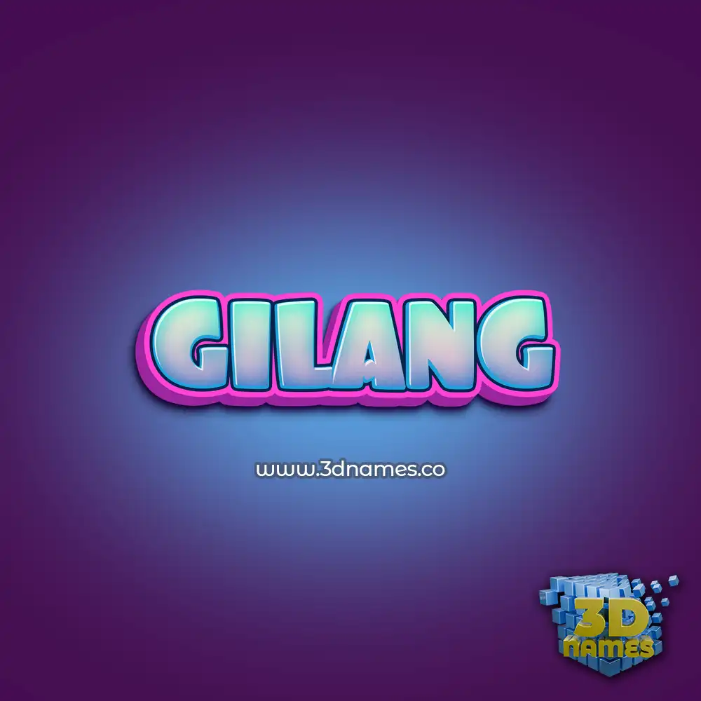 gilang in Phat Purple style - 3D name wallpaper