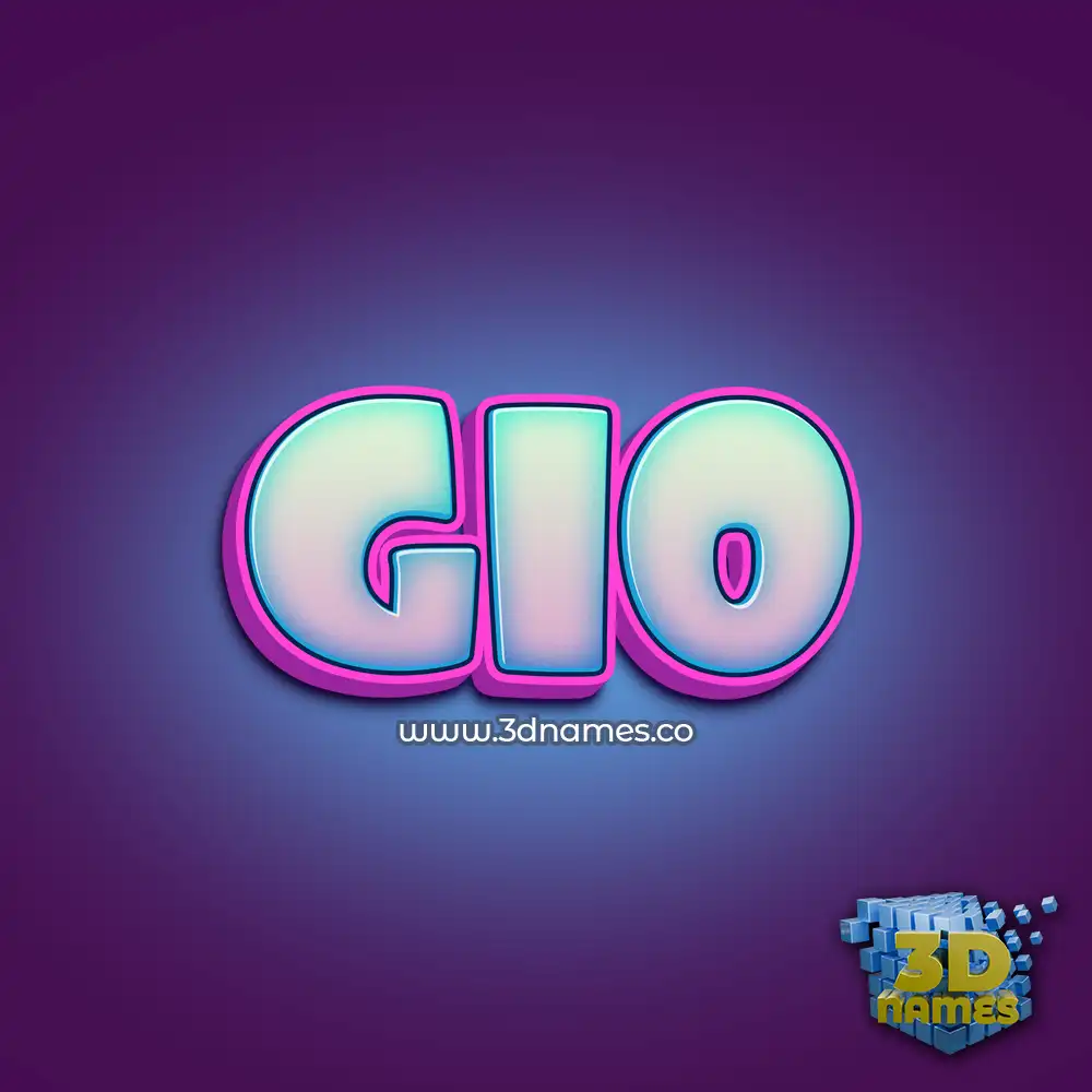 gio in Phat Purple style - 3D name wallpaper
