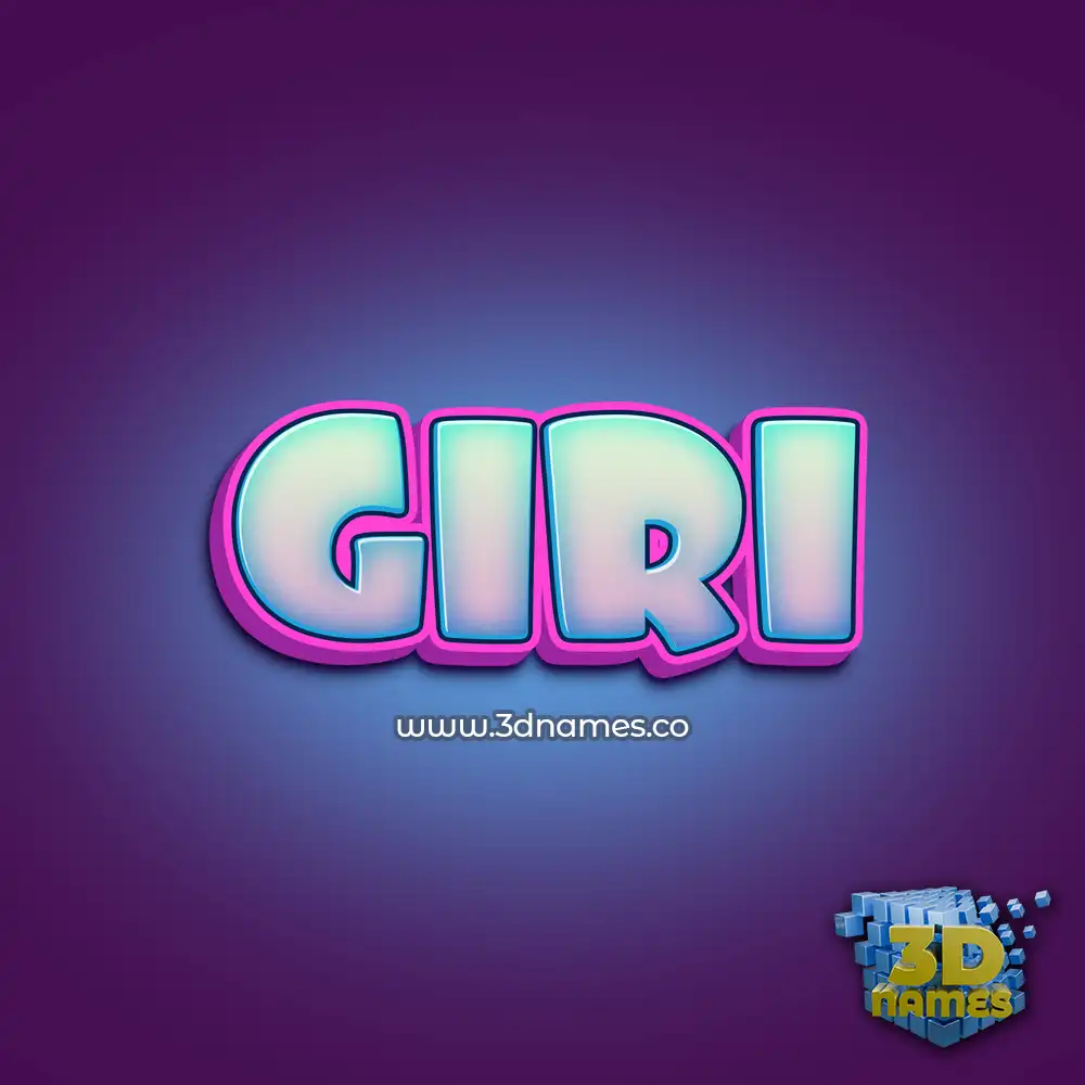 giri in Phat Purple style - 3D name wallpaper