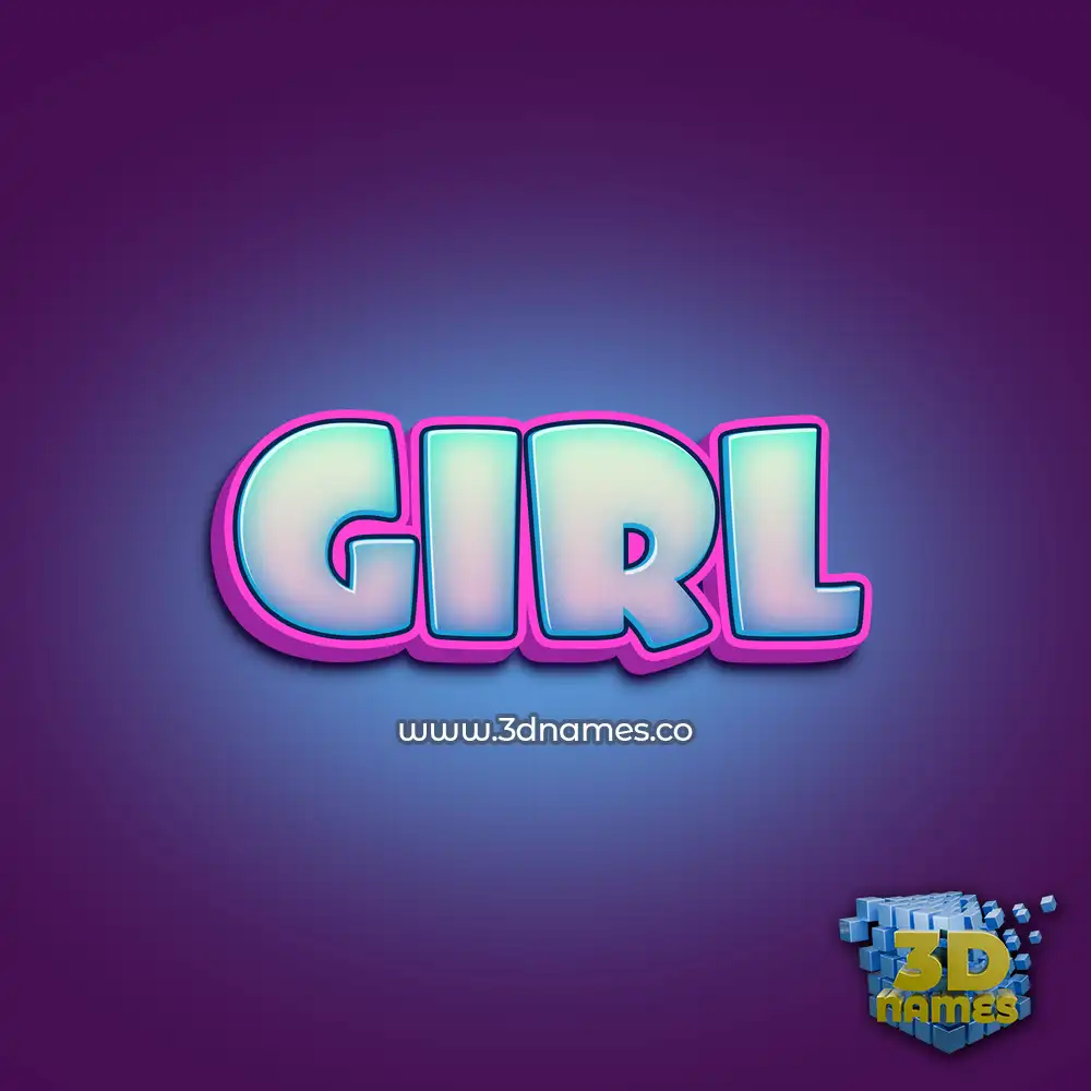 girl in Phat Purple style - 3D name wallpaper