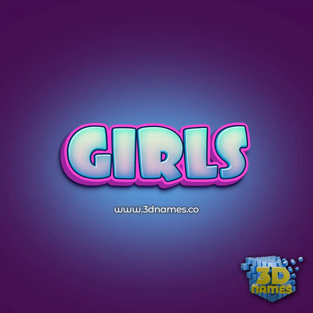 girls in Phat Purple style - 3D name wallpaper