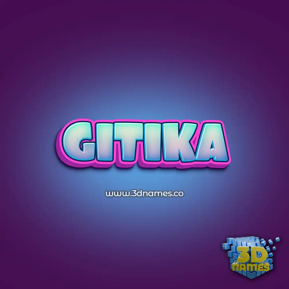 gitika in Phat Purple style - 3D name wallpaper