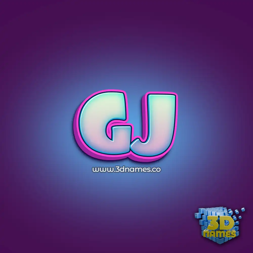 gj in Phat Purple style - 3D name wallpaper