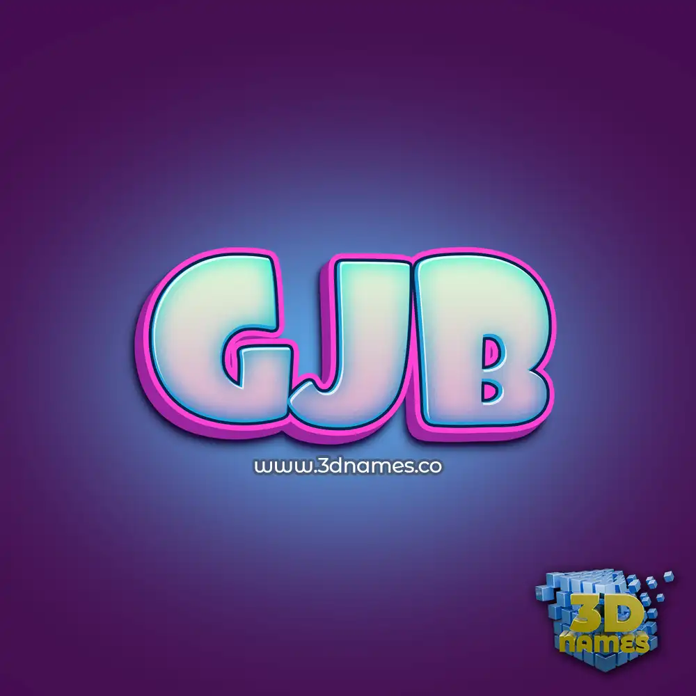 gjb in Phat Purple style - 3D name wallpaper