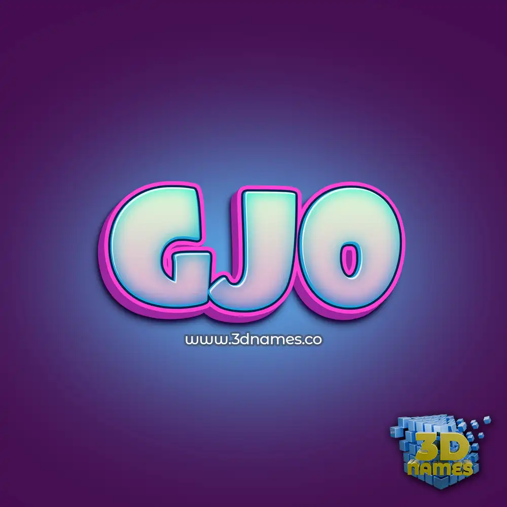 gjo in Phat Purple style - 3D name wallpaper