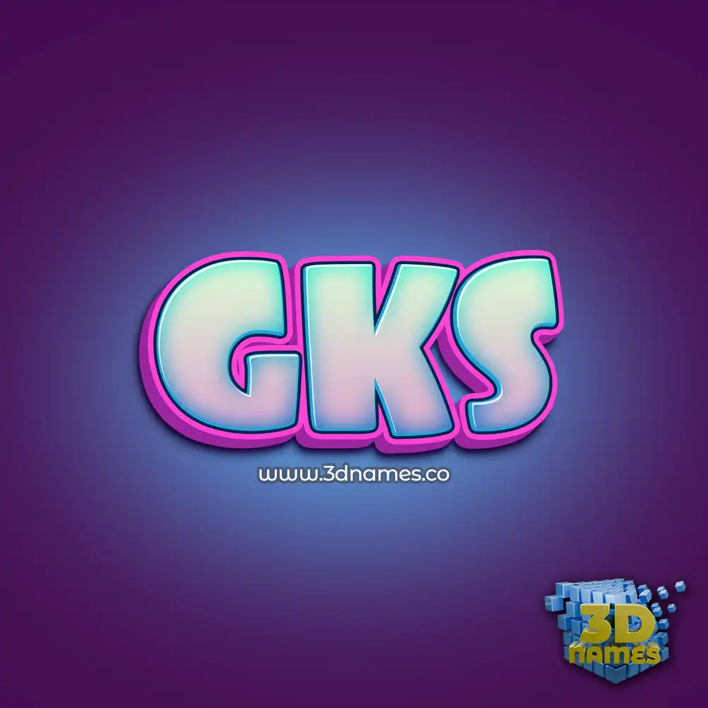 gks in Phat Purple style - 3D name wallpaper