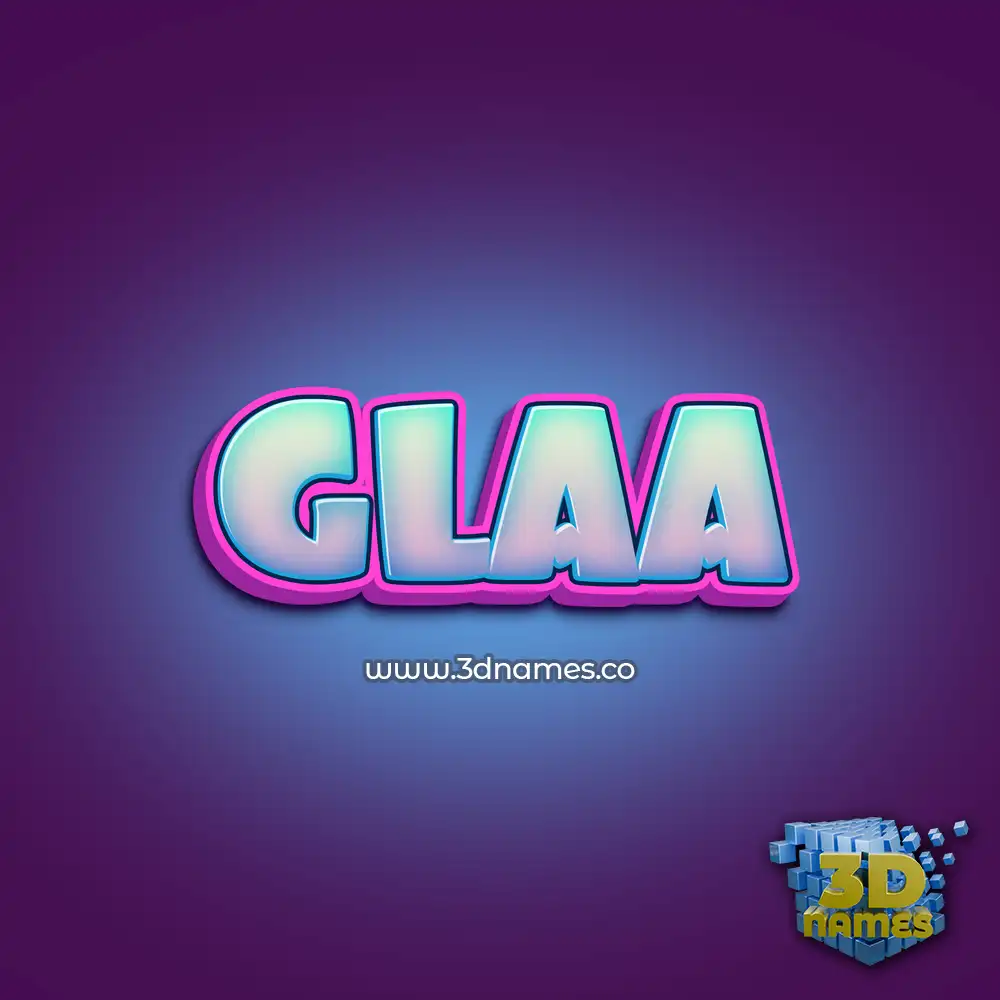 glaa in Phat Purple style - 3D name wallpaper