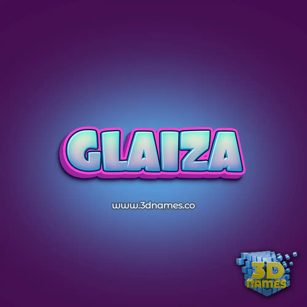 glaiza in Phat Purple style - 3D name wallpaper