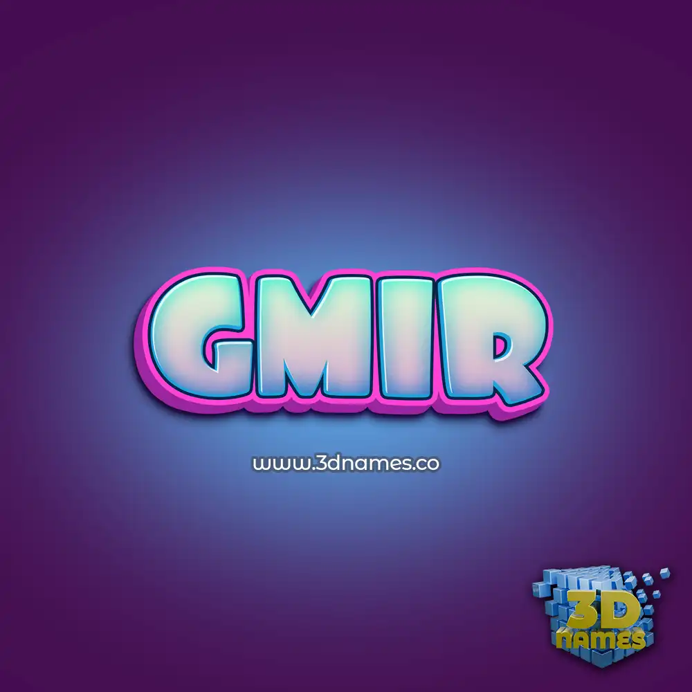 gmir in Phat Purple style - 3D name wallpaper