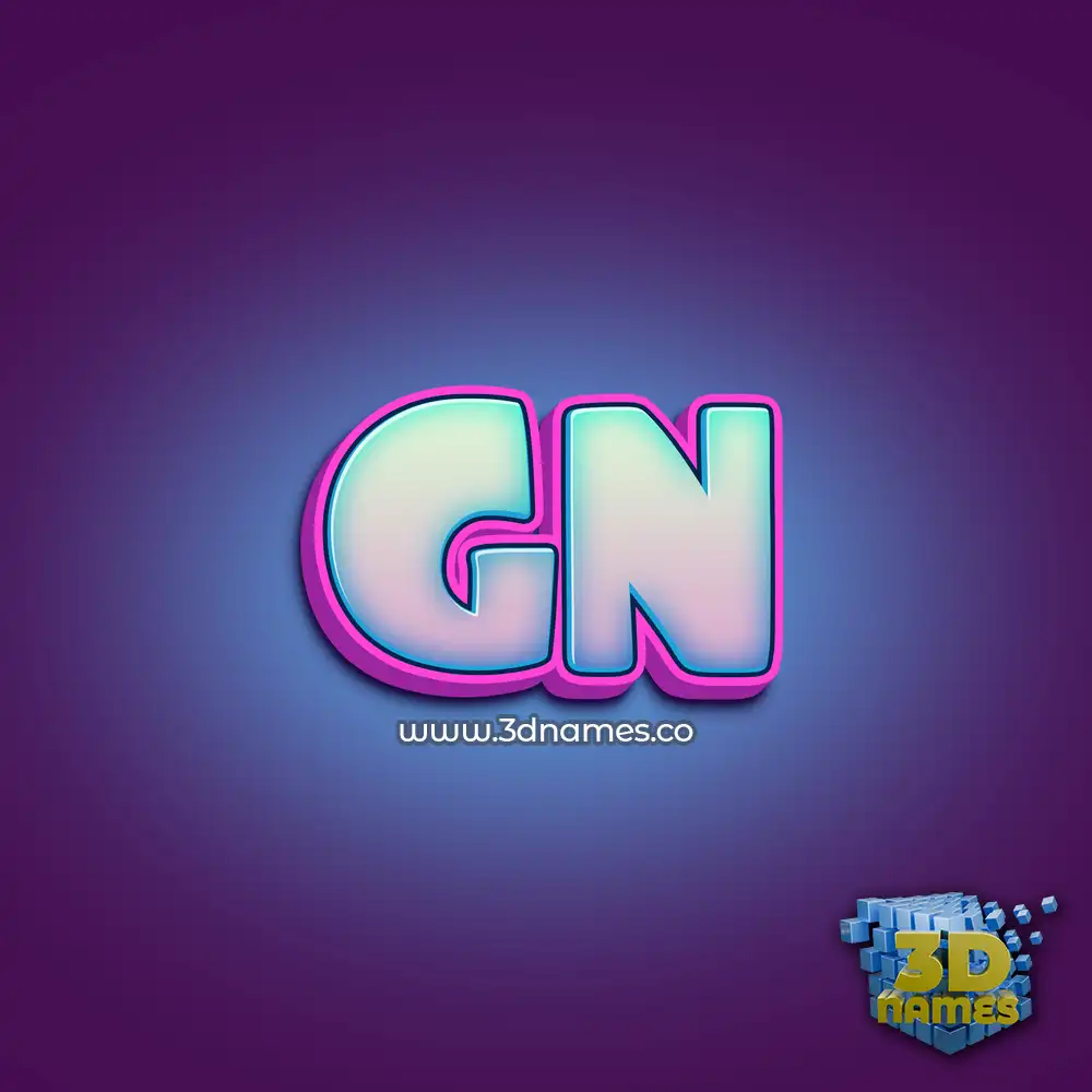 gn in Phat Purple style - 3D name wallpaper