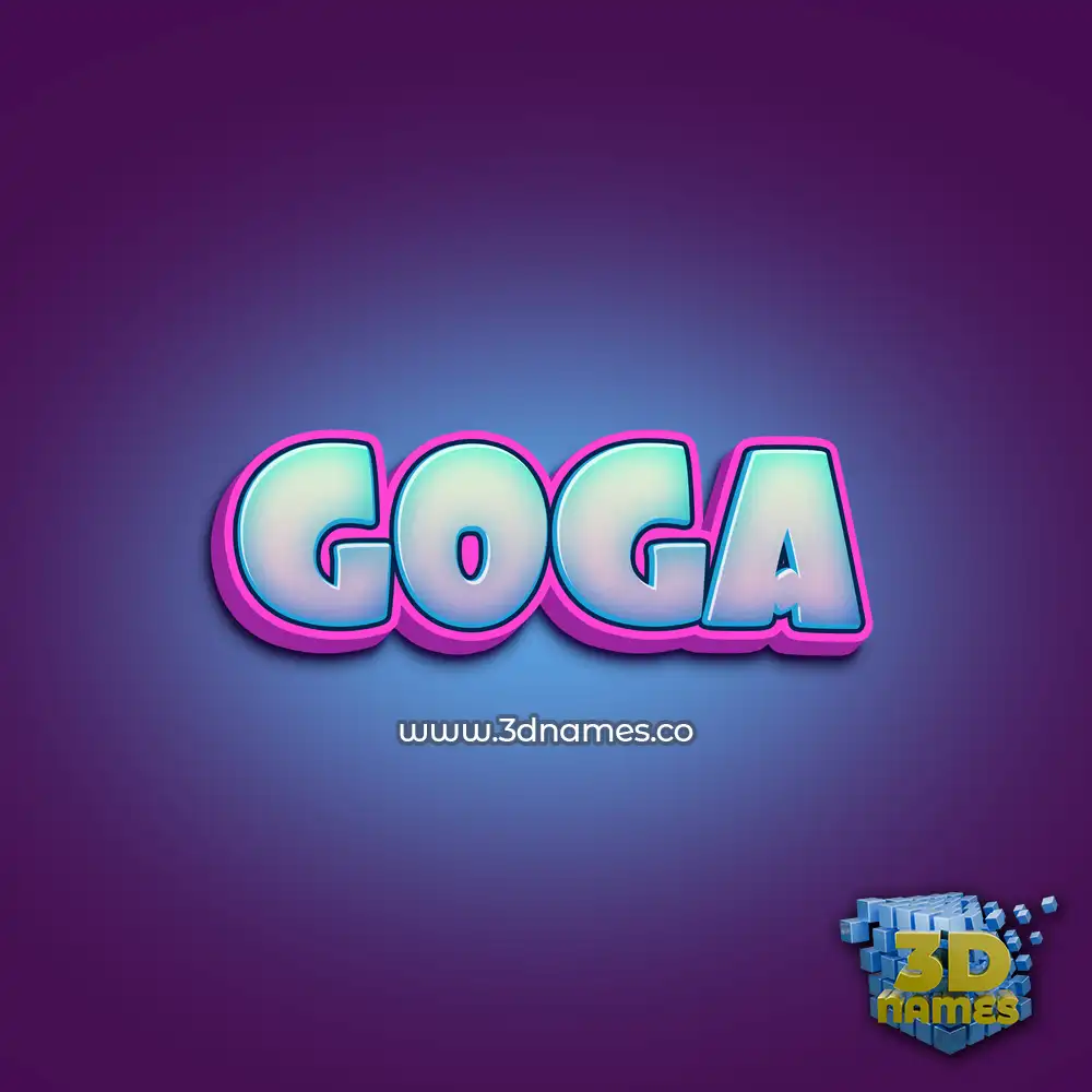 goga in Phat Purple style - 3D name wallpaper
