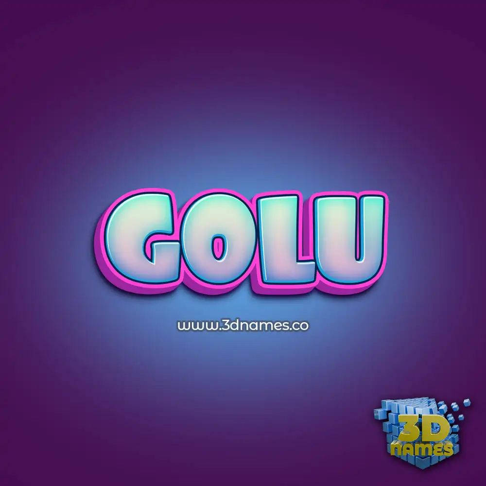 golu in Phat Purple style - 3D name wallpaper