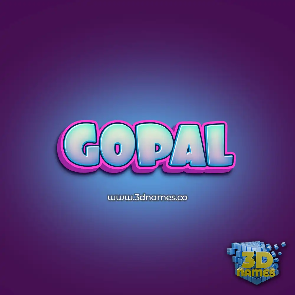gopal in Phat Purple style - 3D name wallpaper