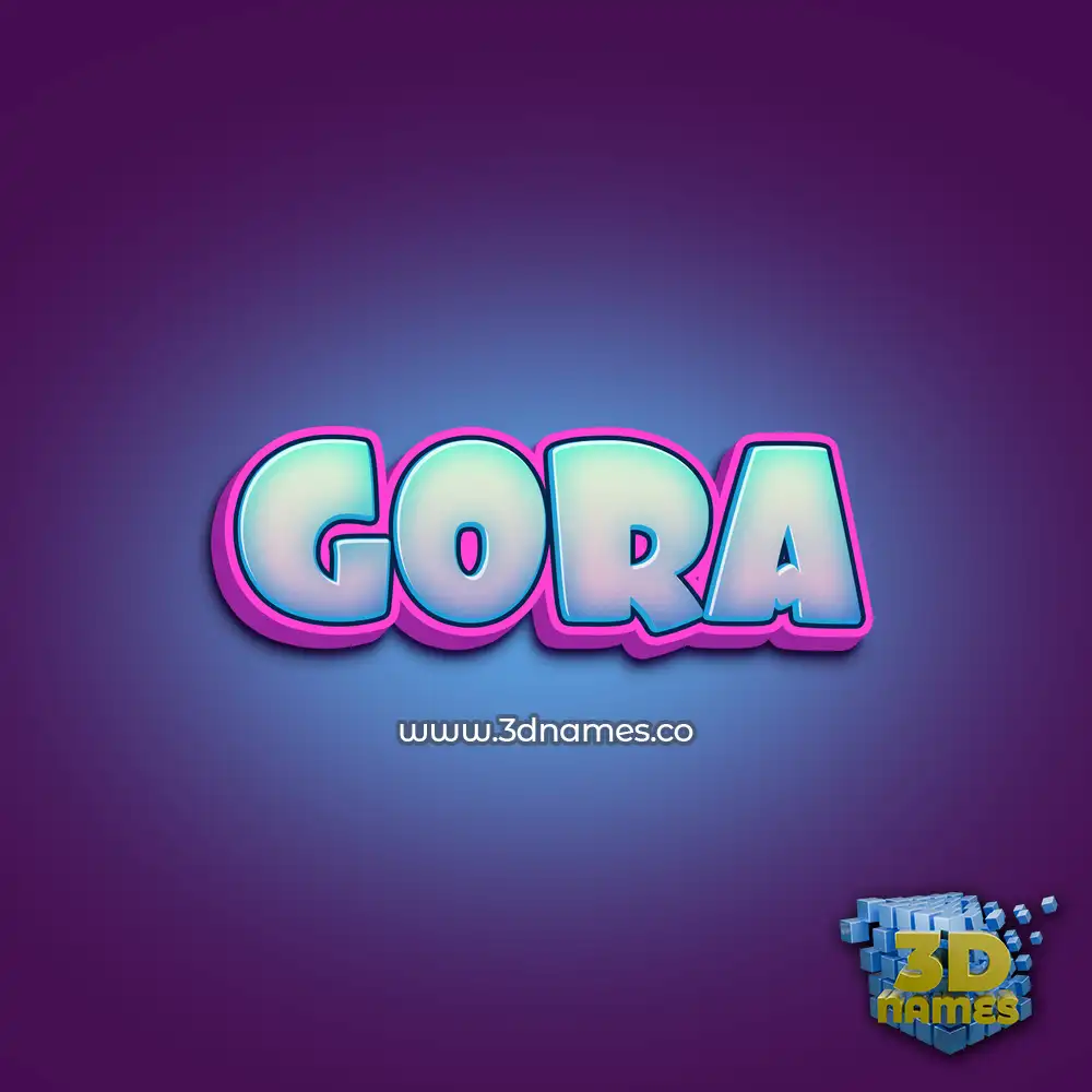 gora in Phat Purple style - 3D name wallpaper