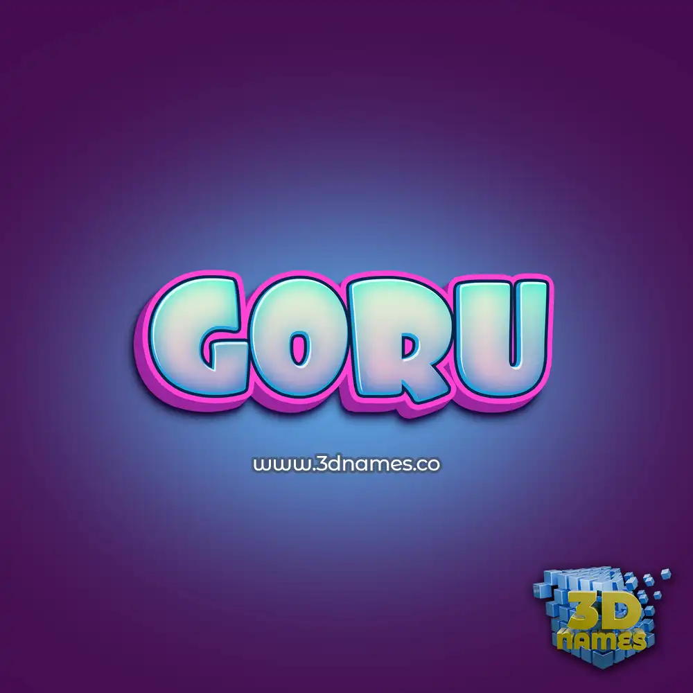 goru in Phat Purple style - 3D name wallpaper