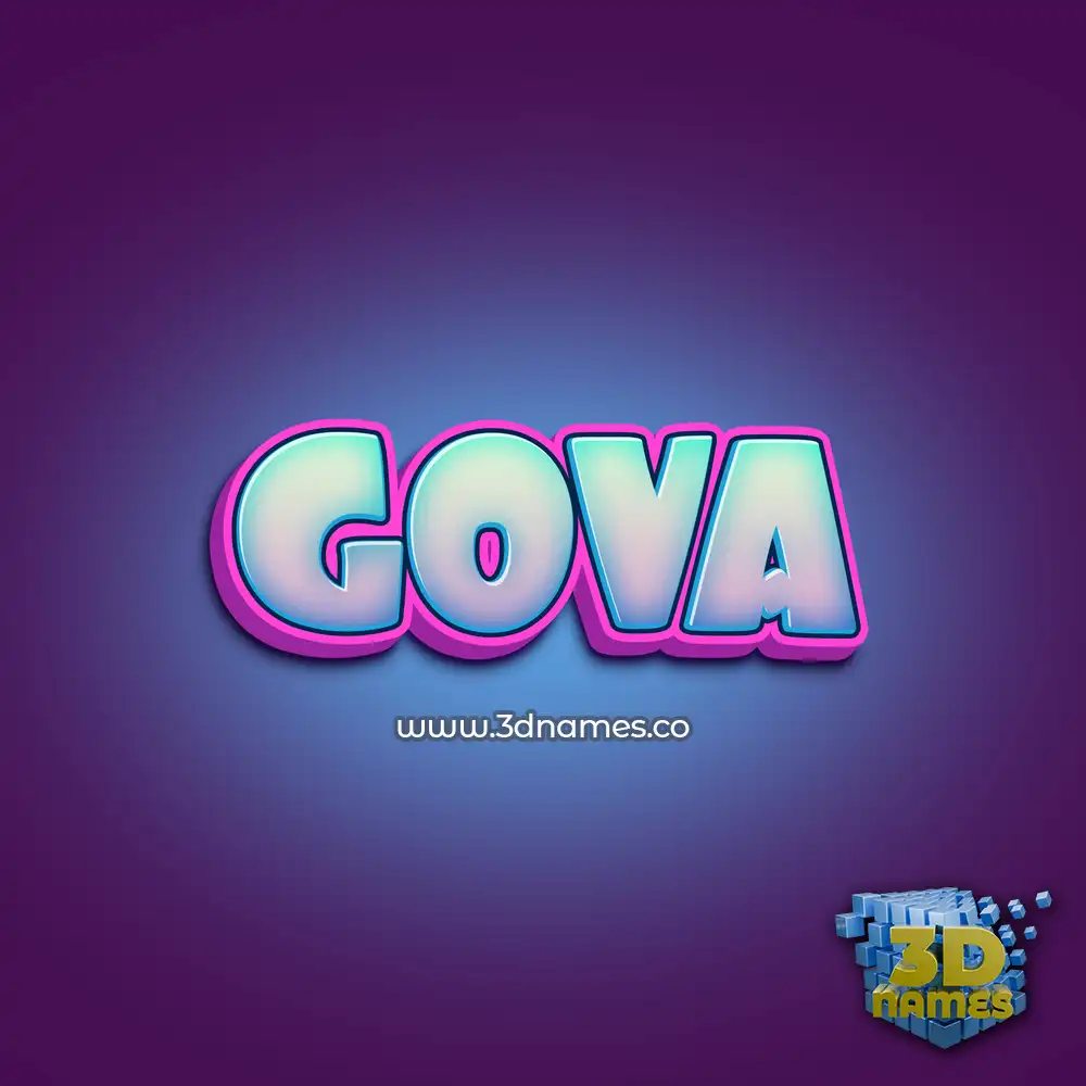 gova in Phat Purple style - 3D name wallpaper