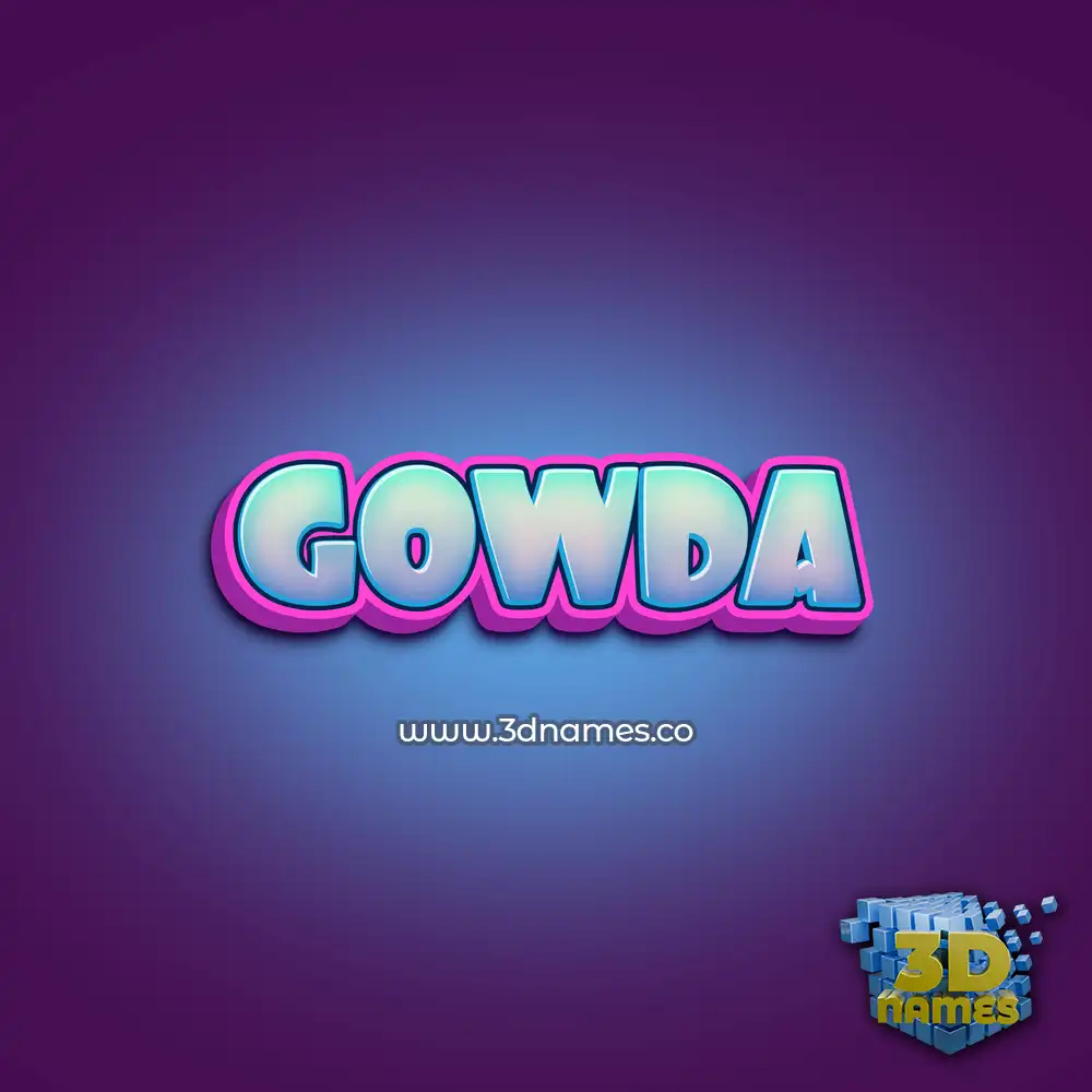 gowda in Phat Purple style - 3D name wallpaper