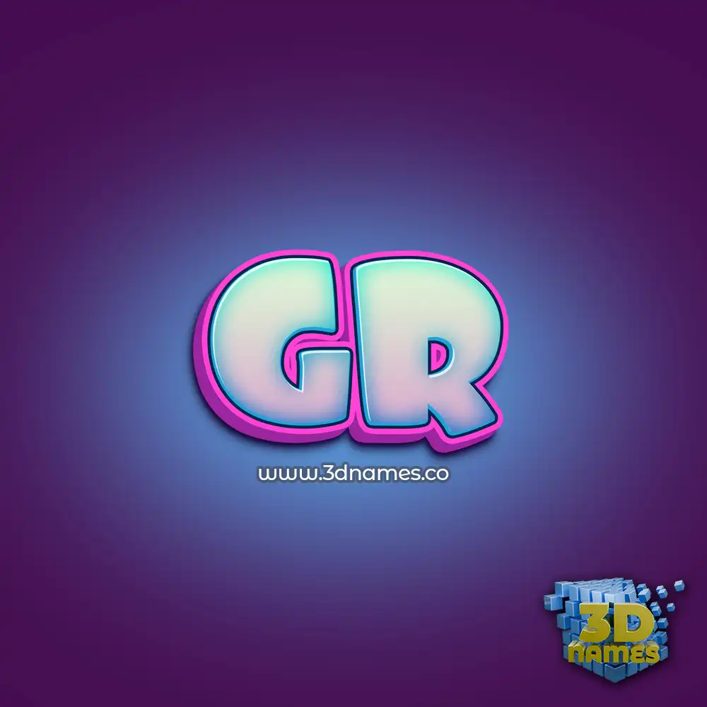 gr in Phat Purple style - 3D name wallpaper