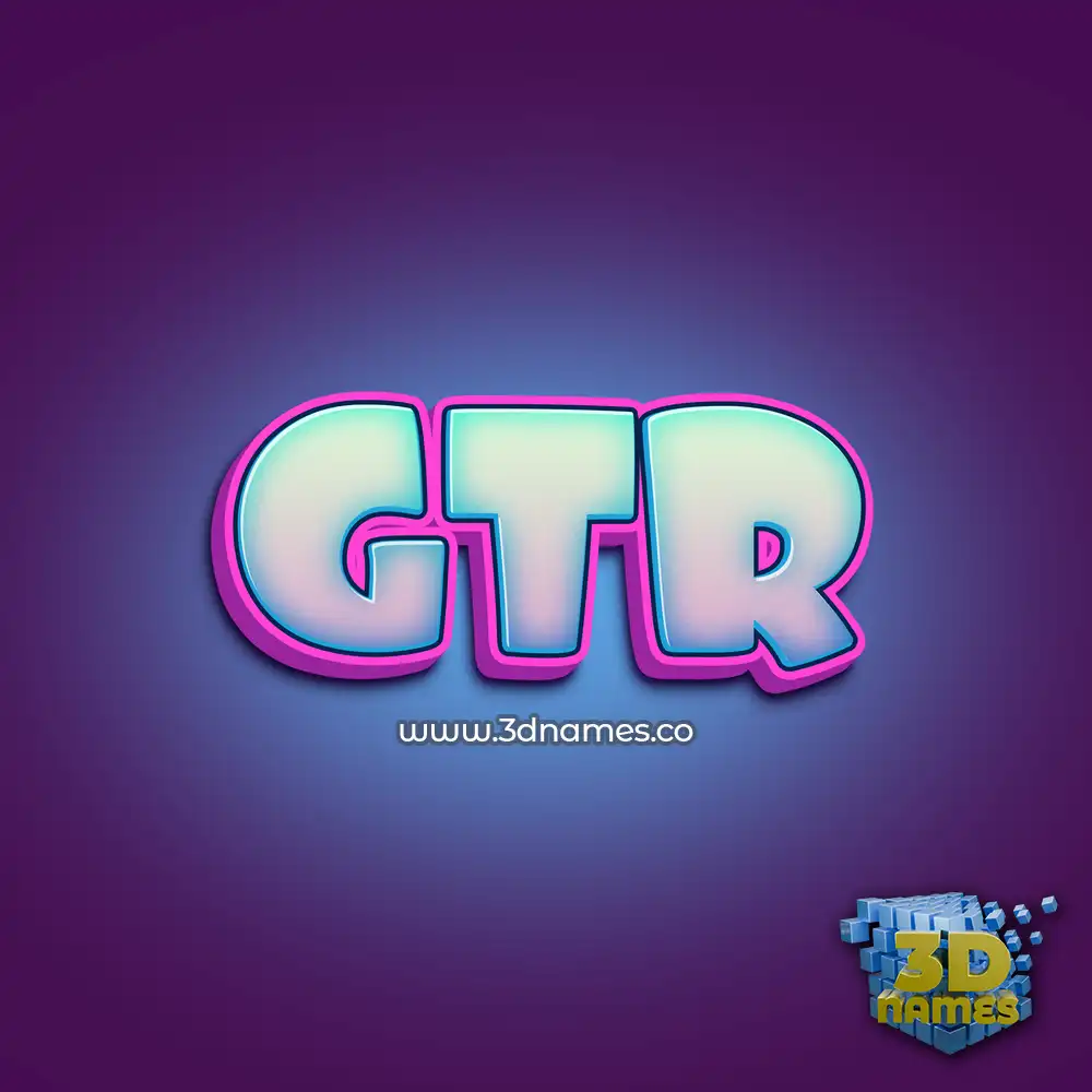 gtr in Phat Purple style - 3D name wallpaper