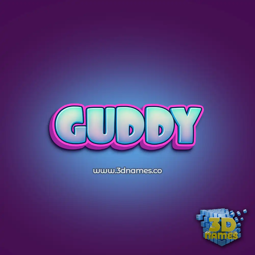 guddy in Phat Purple style - 3D name wallpaper