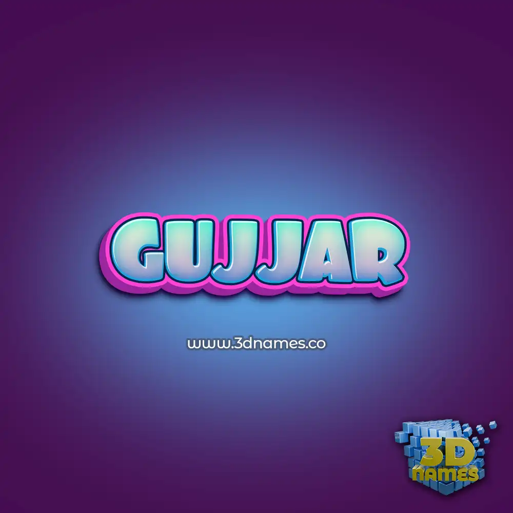 gujjar in Phat Purple style - 3D name wallpaper