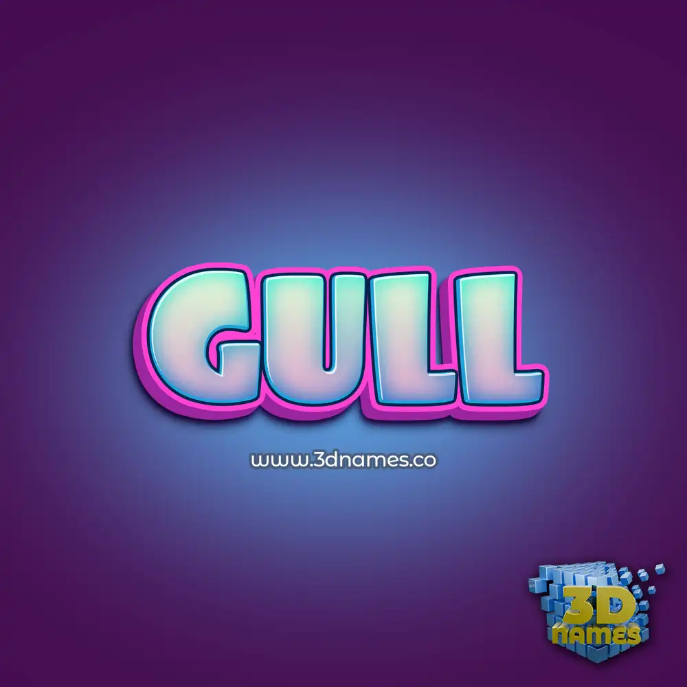 gull in Phat Purple style - 3D name wallpaper